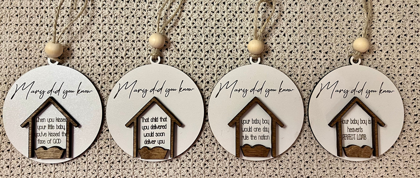 Mary Did You Know Ornaments