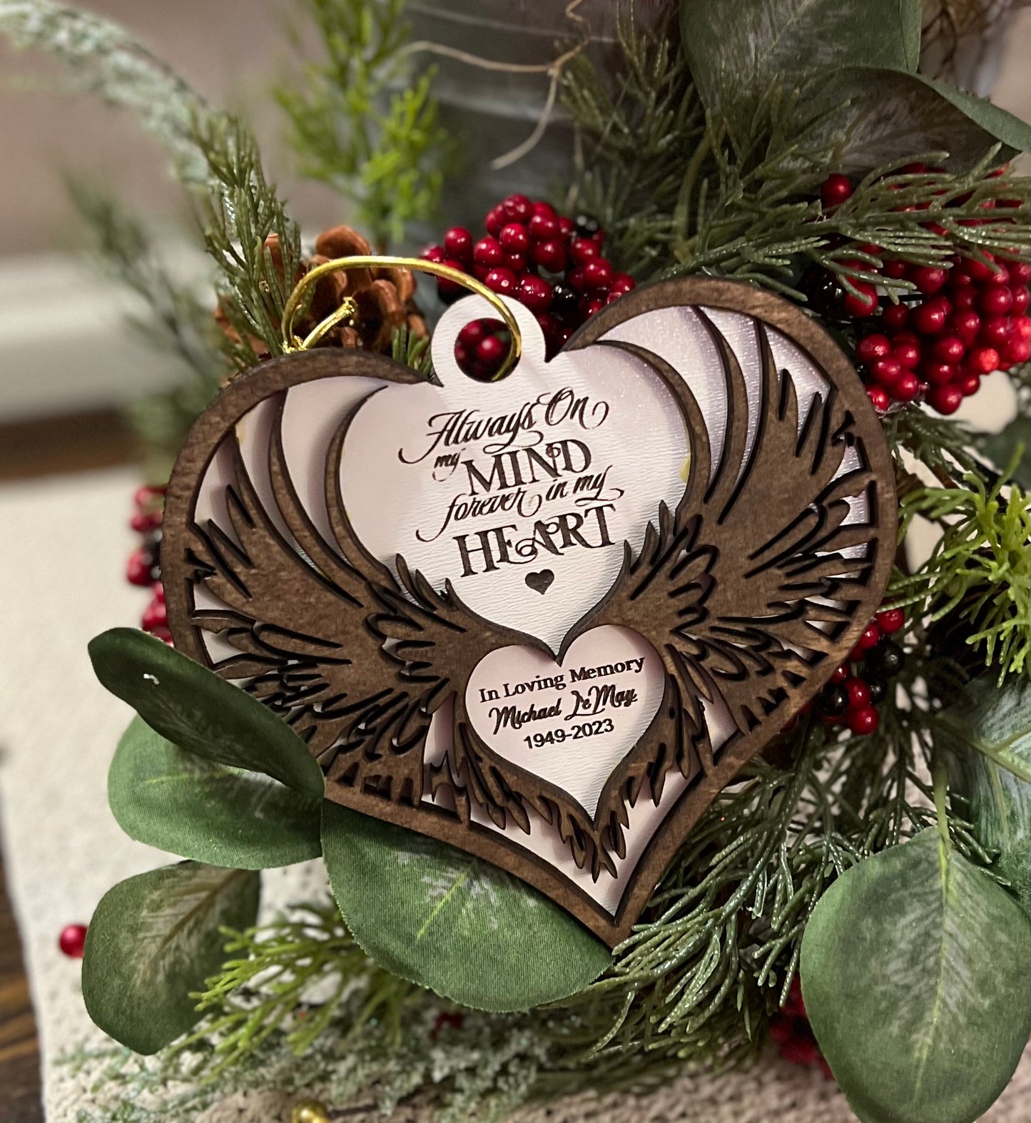 Angel Wings Memorial Ornament