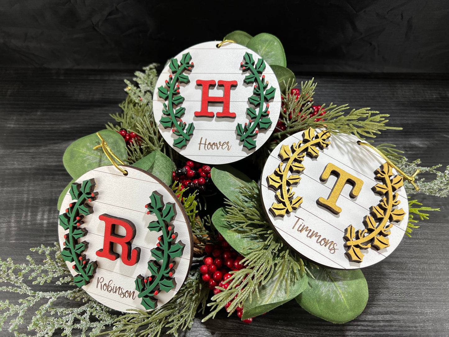 Shiplap Wreath Ornament