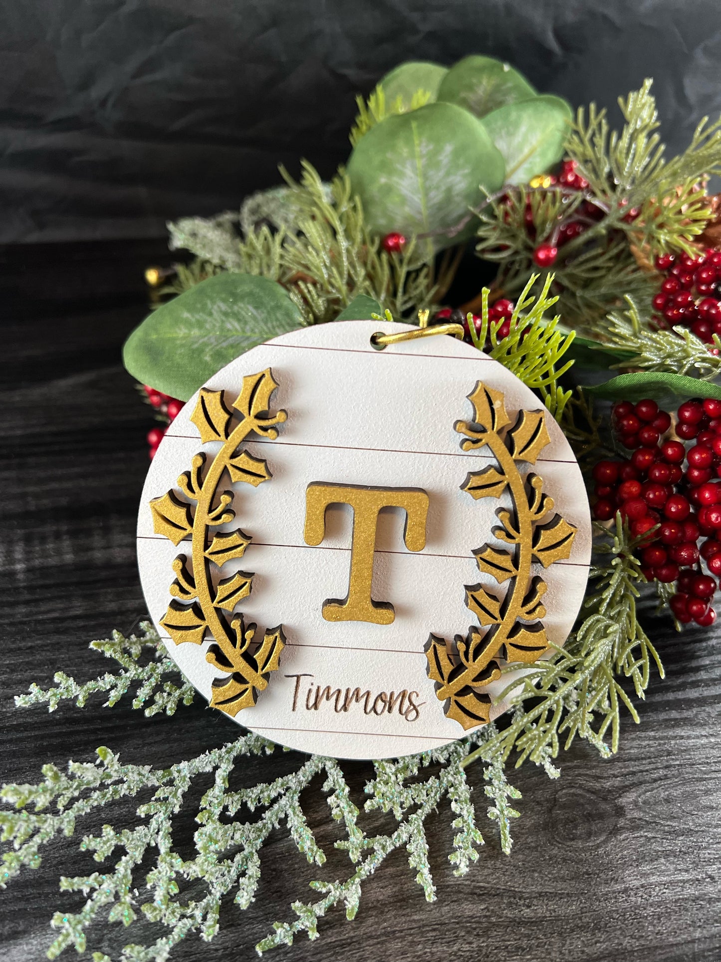 Shiplap Wreath Ornament