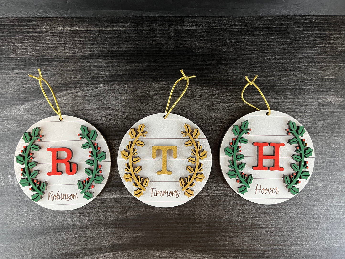 Shiplap Wreath Ornament