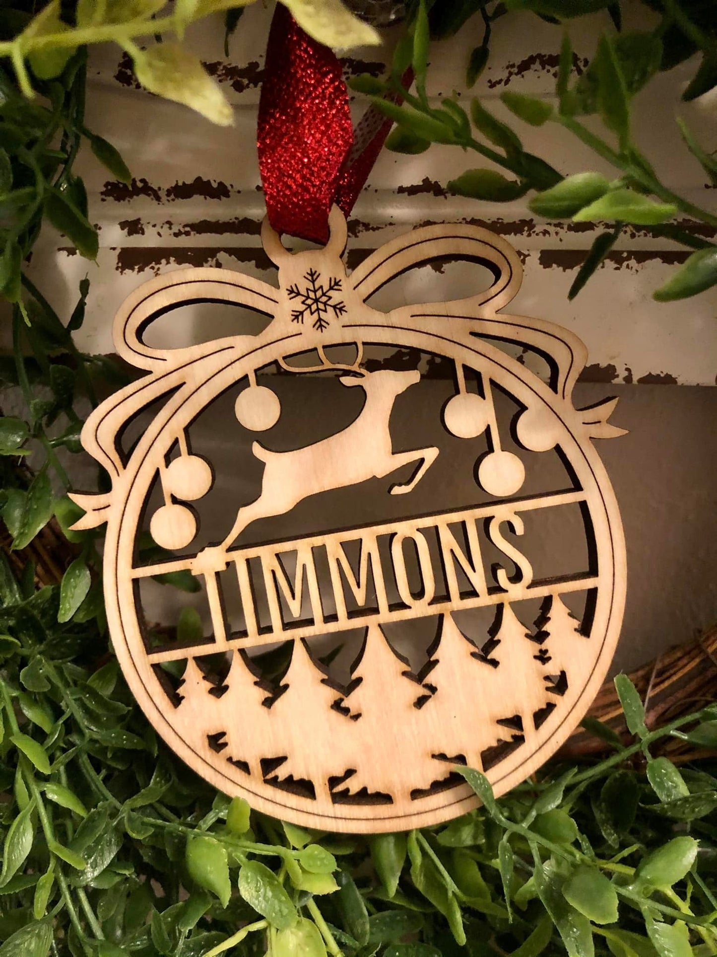 Christmas Ornament - Holly, Reindeer, Snowflake