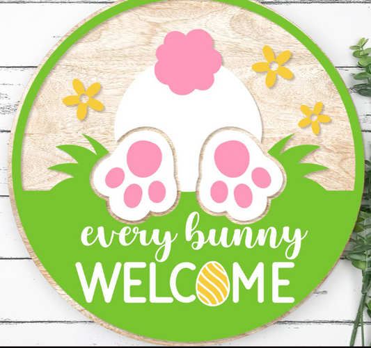 DIY Door Hanger BLANK - Every Bunny Welcome