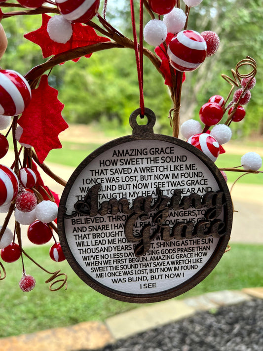 Amazing Grace Christmas Ornament